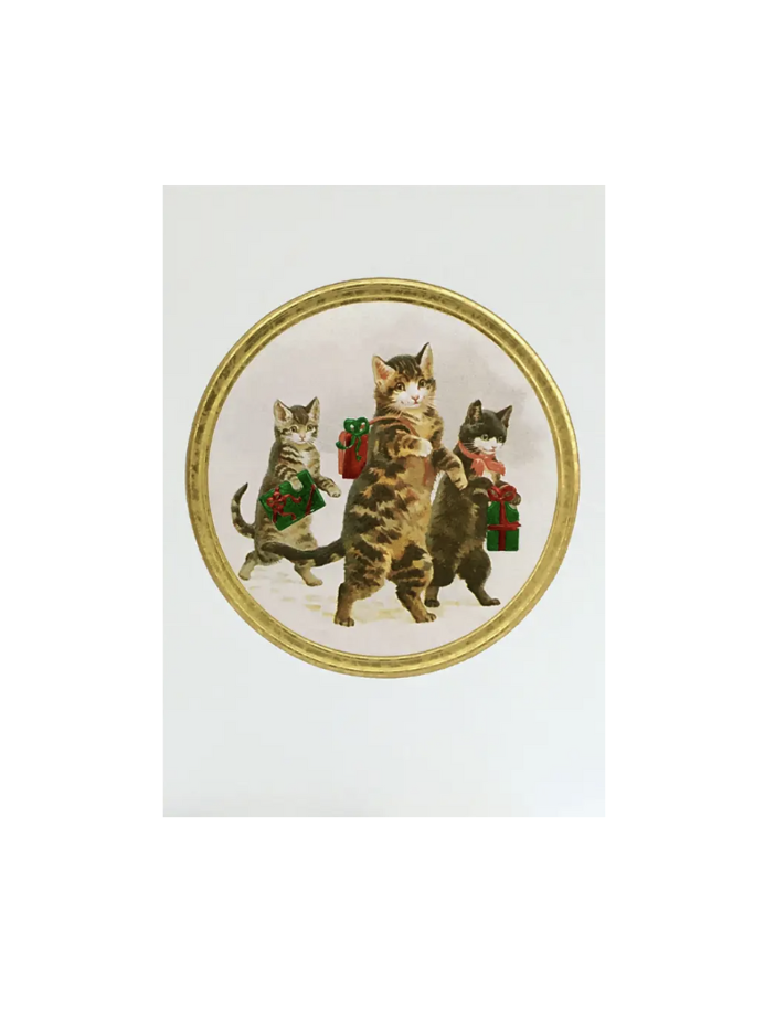 Paula Skene Card -Holiday Cats With Packages
