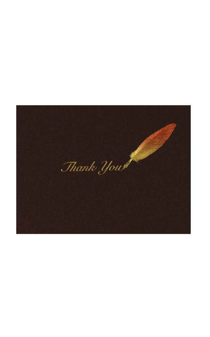 Paula Skene Card - Quill Thank You On Chocolate