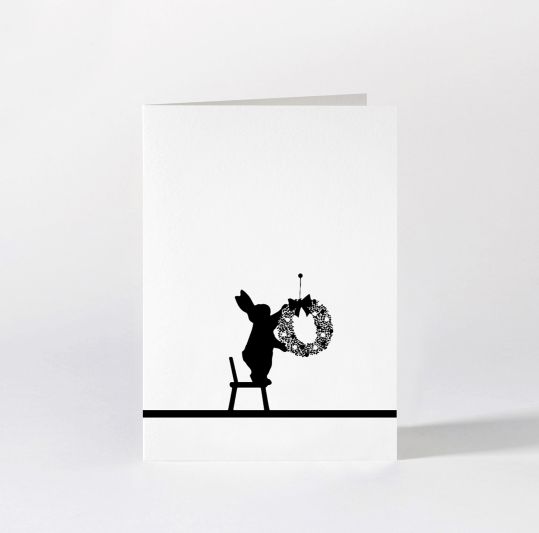 HamMade Card - Wreath Making Rabbit