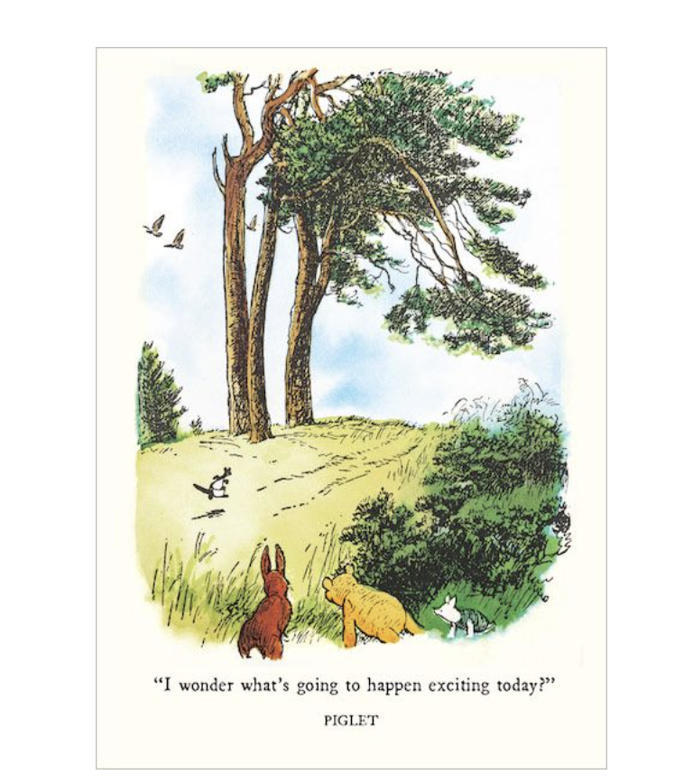 Winnie The Pooh Print - Exciting Today