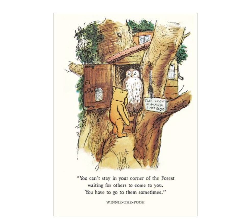 Winnie The Pooh Print - Corner