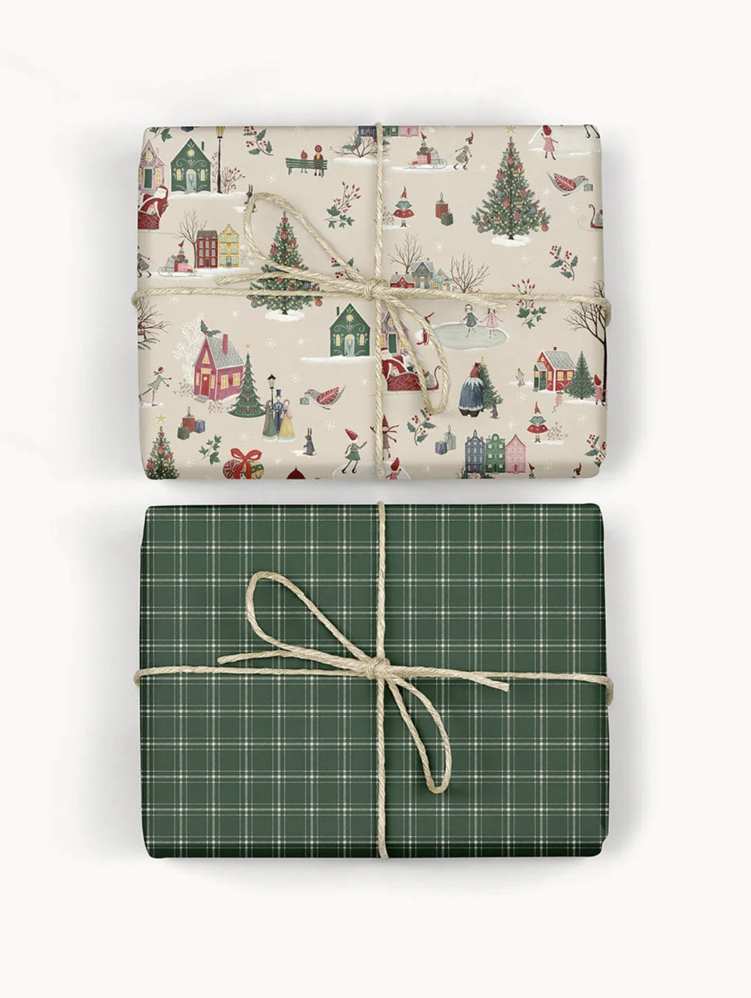 Bespoke Flat Wrap - Christmas Winter Wonderland & Spruce Tartan