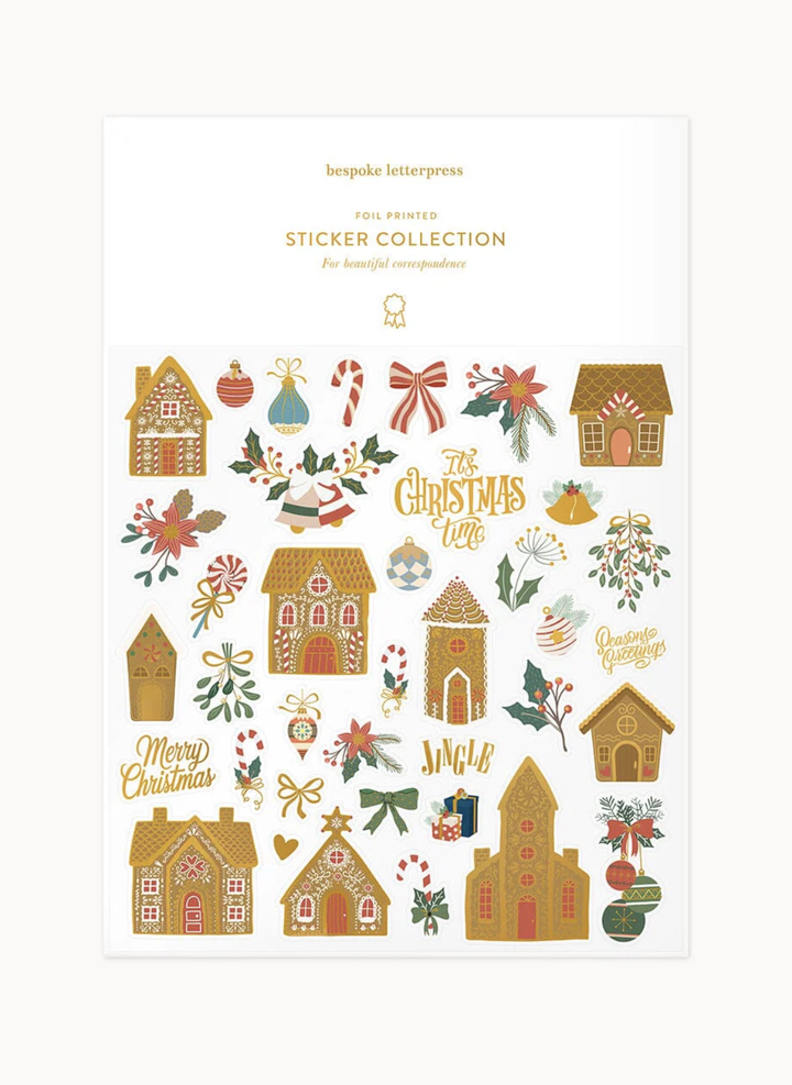 Bespoke Sticker Pack - Gingerbread Houses