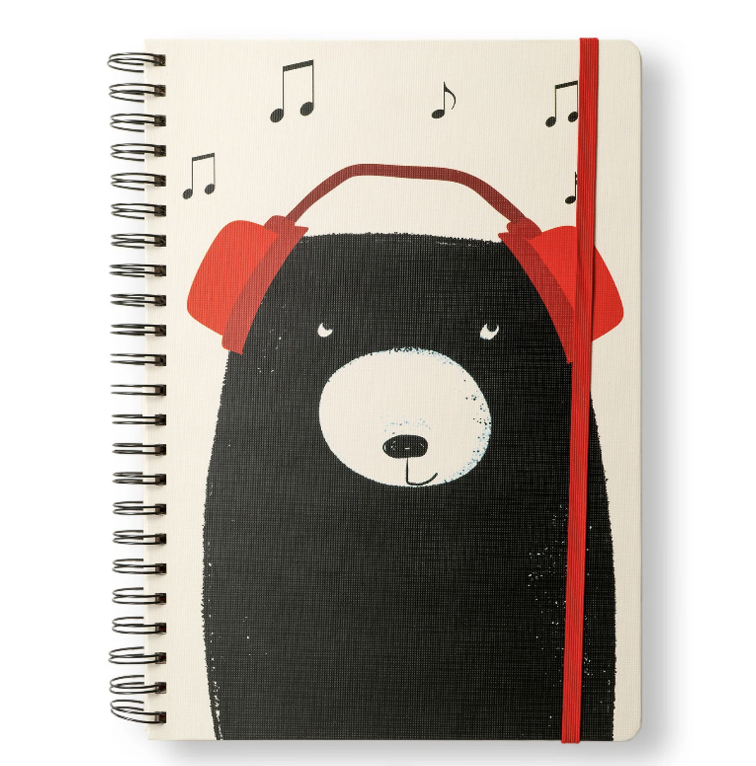 The Art File A4 Wiro Hardback Notebook - Bear
