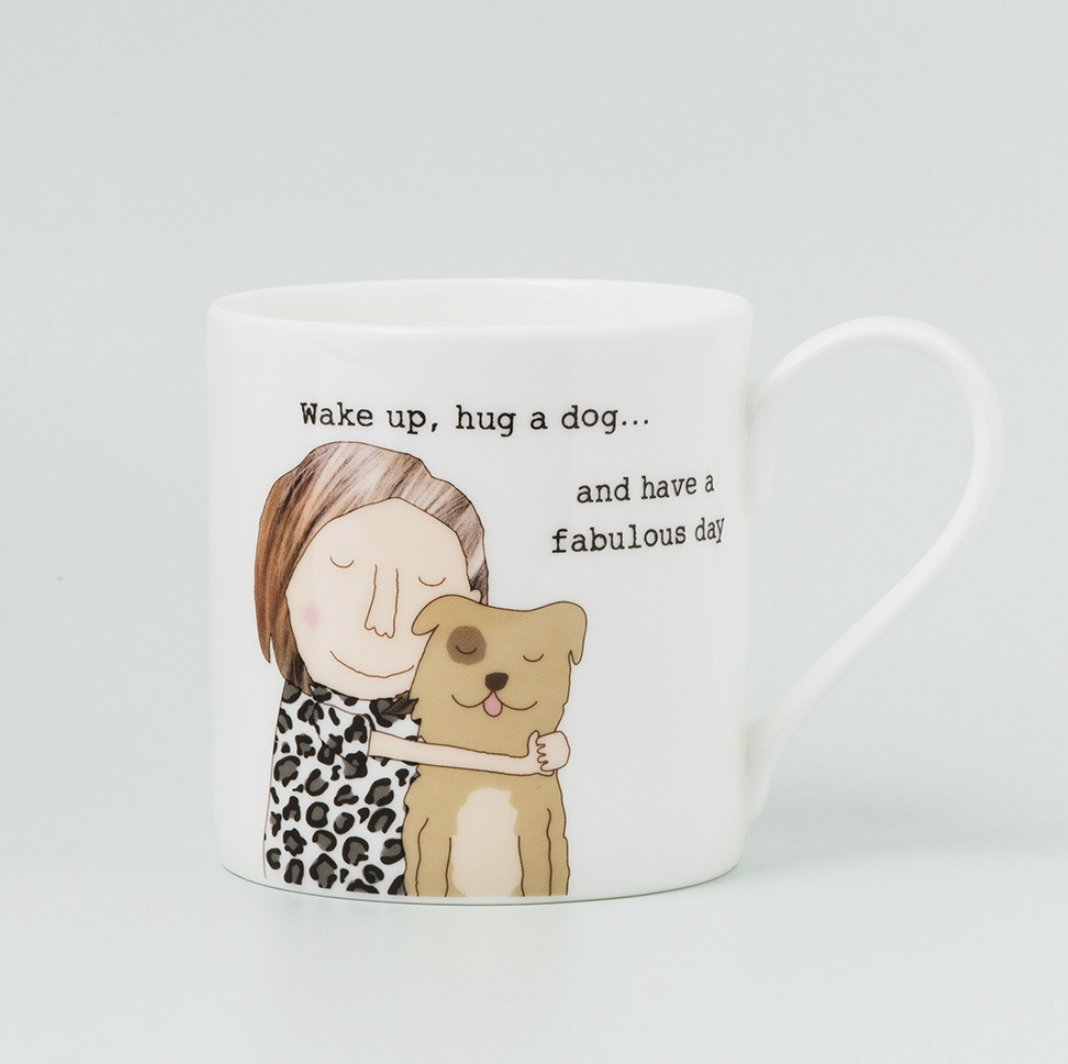Rosie Made A Thing Bone China Mug - Hug A Dog
