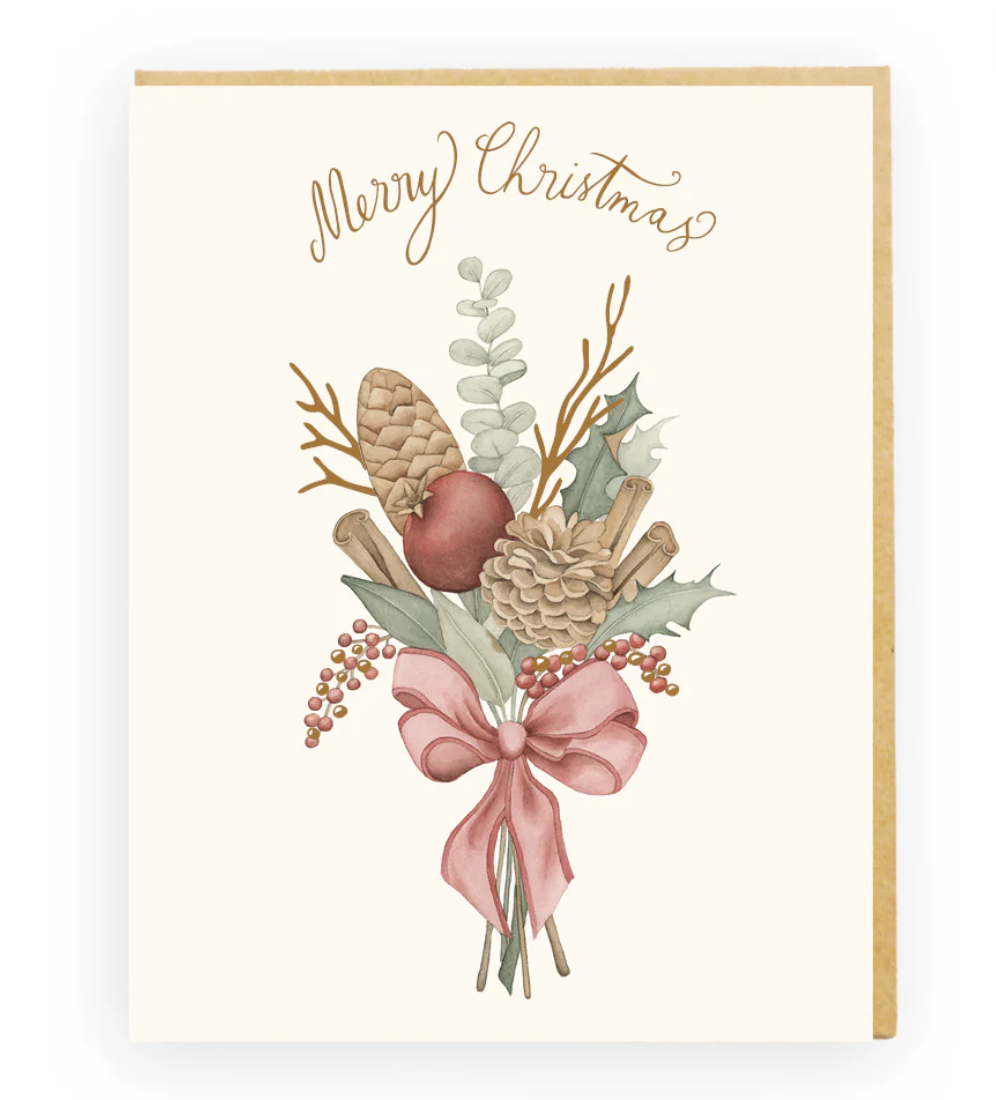 Squirrel Card - Festive Florals