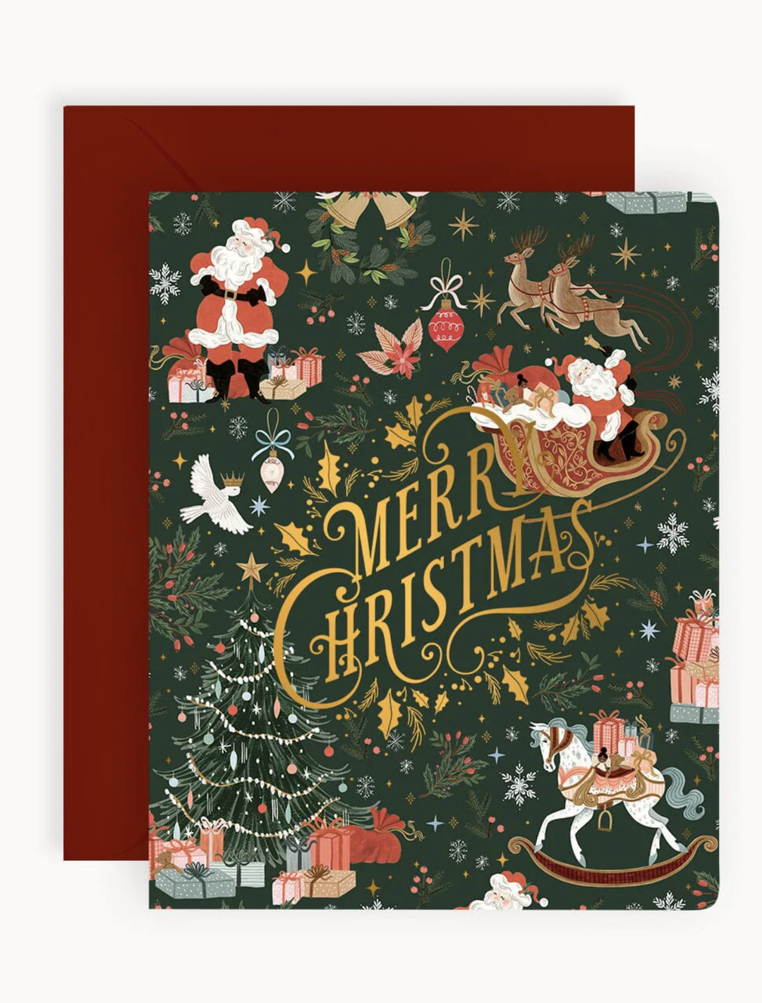 Bespoke Card - Merry Christmas Jolly Santa