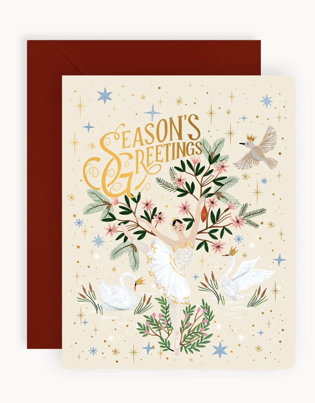 Bespoke Card - Seasons Greetings Winter's Woodland Ballet