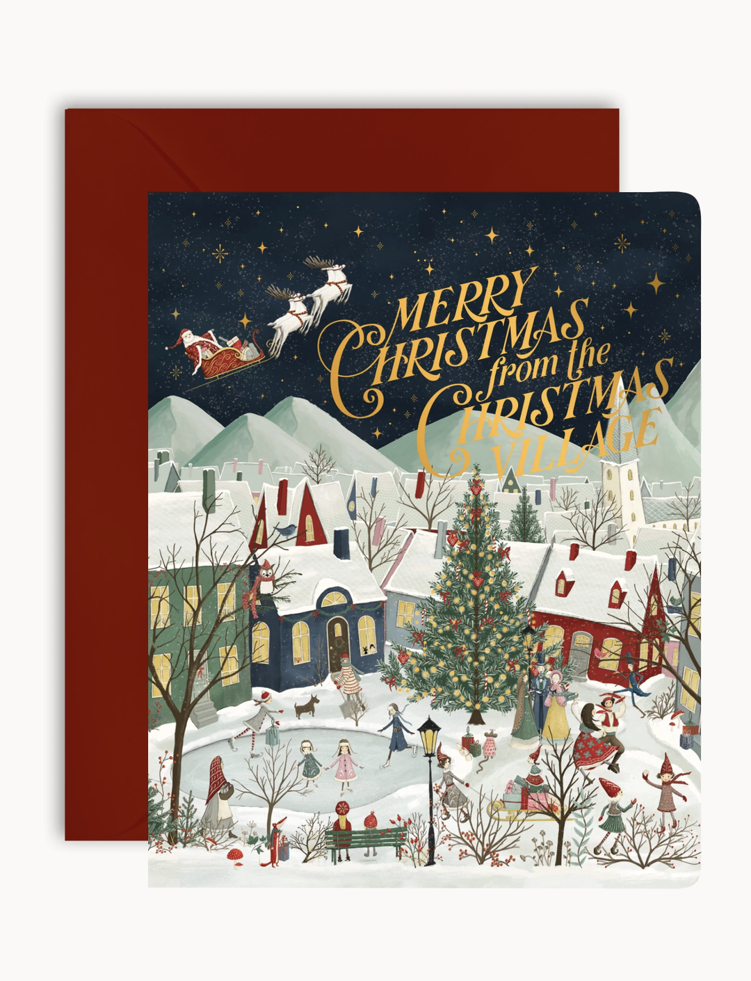 Bespoke Card - Merry Christmas From The Christmas Village