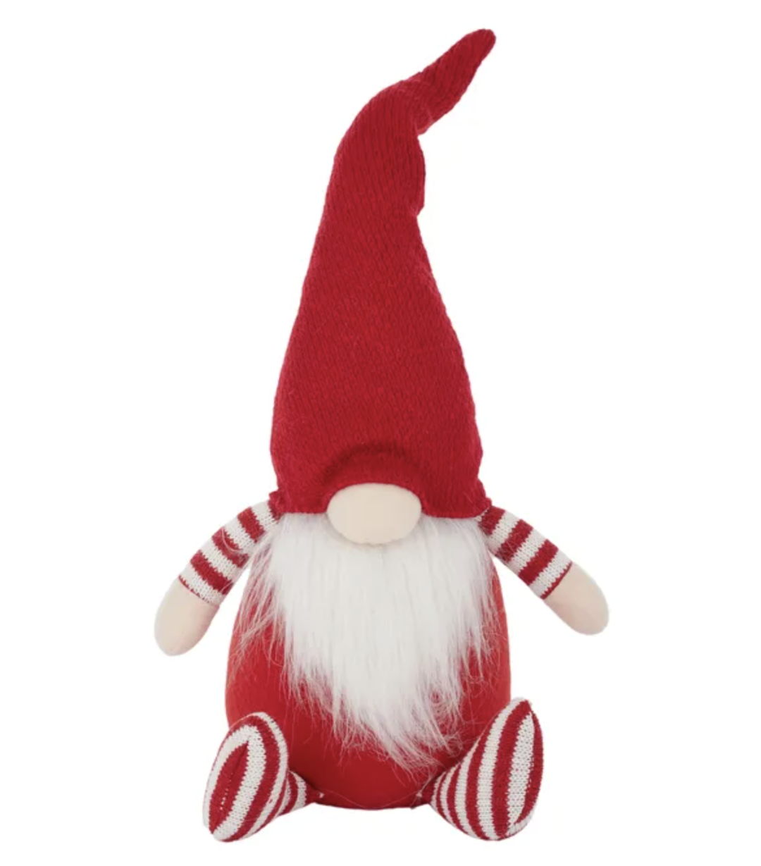 Gala FabricSitting Gnome 23x16x38cm - Red & White