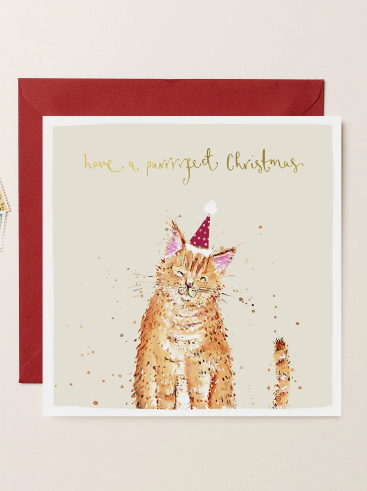 Louise Mulgrew Card - Cat Have a Purrrrfect Christmas