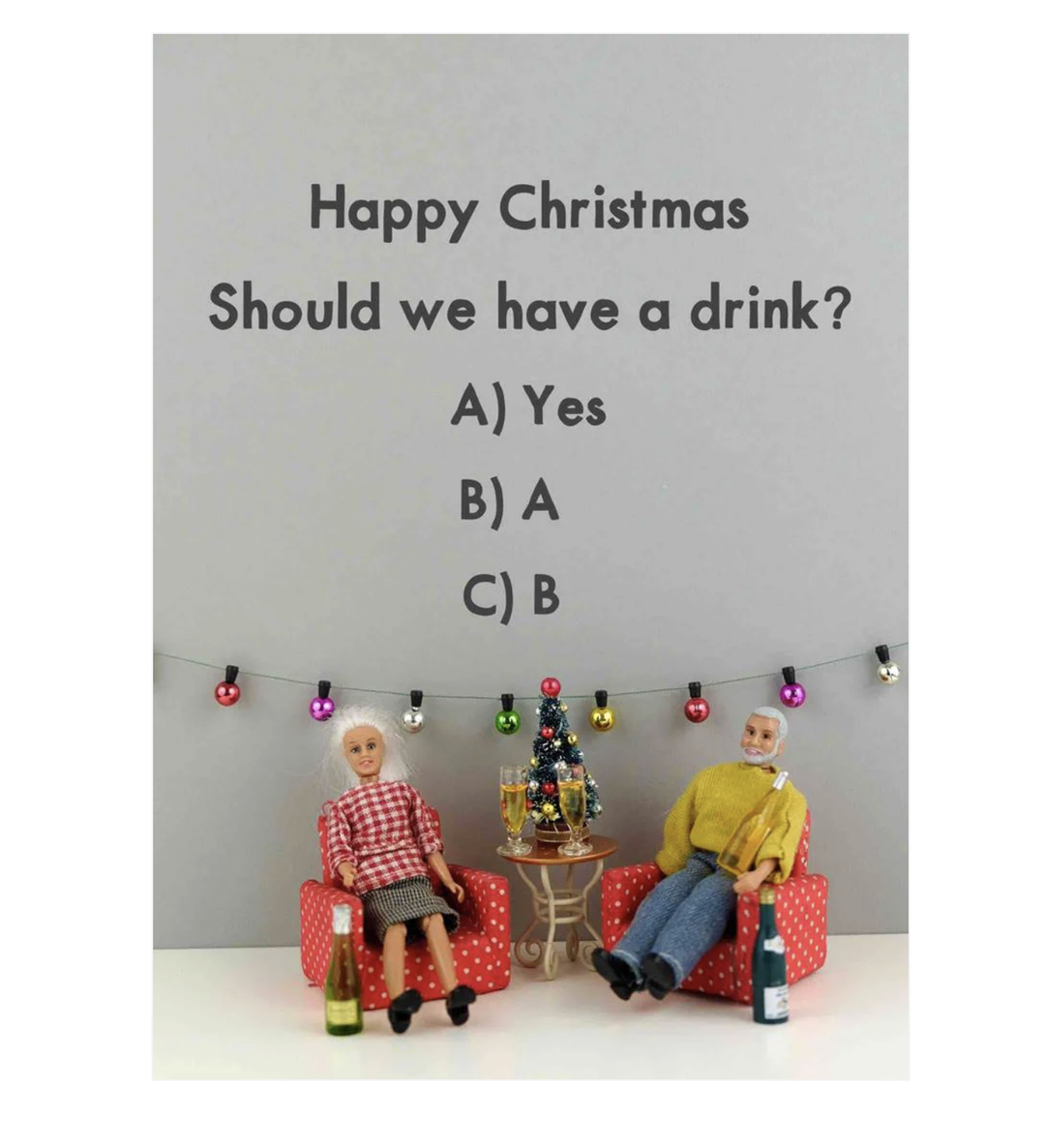 Bold & Bright Card - Christmas Drinks