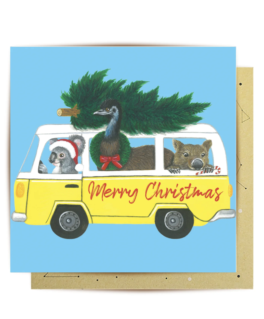 La La Land Christmas Card - Merry Christmas Kombi