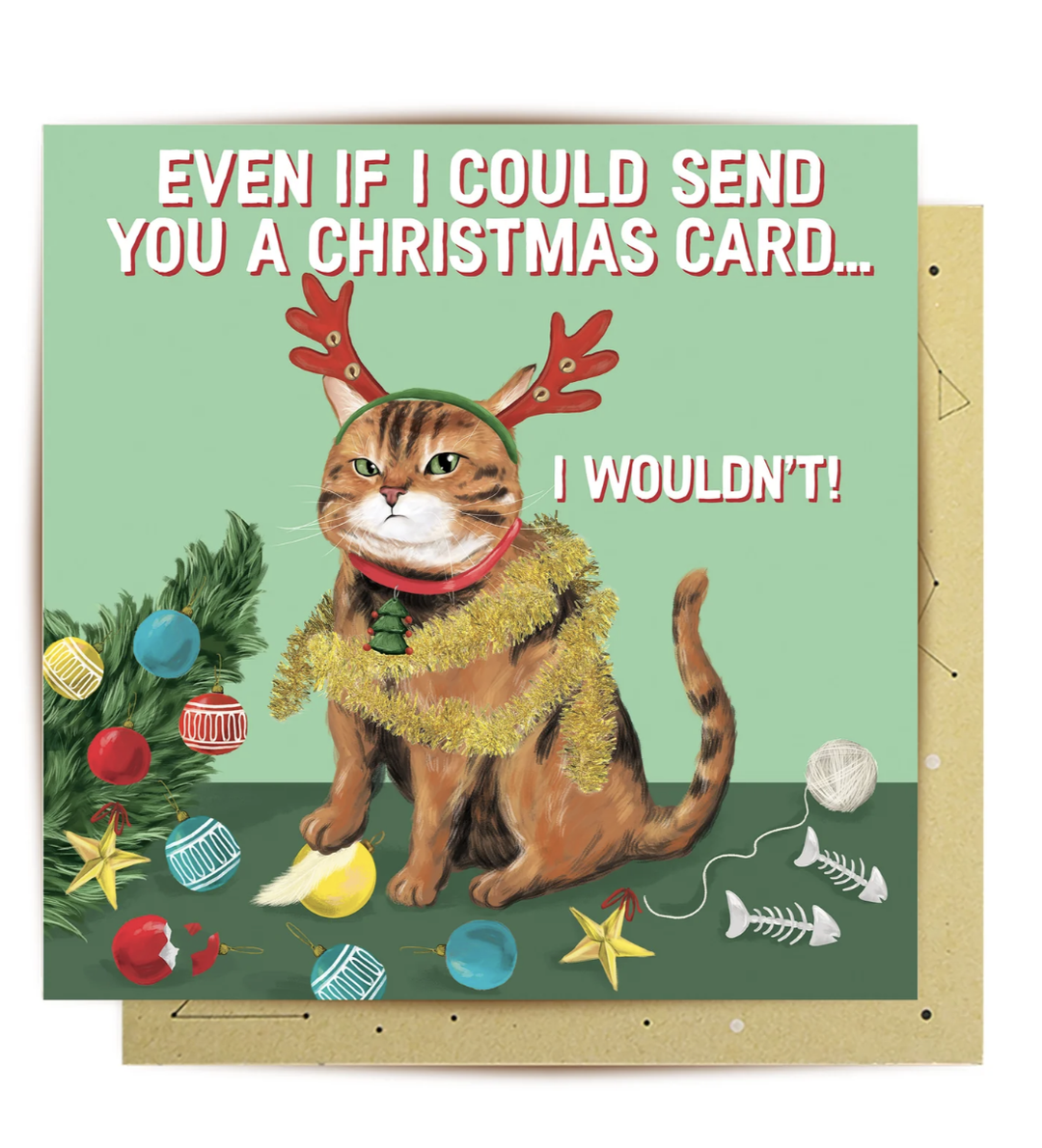 La La Land Christmas Card - Naughty Cat