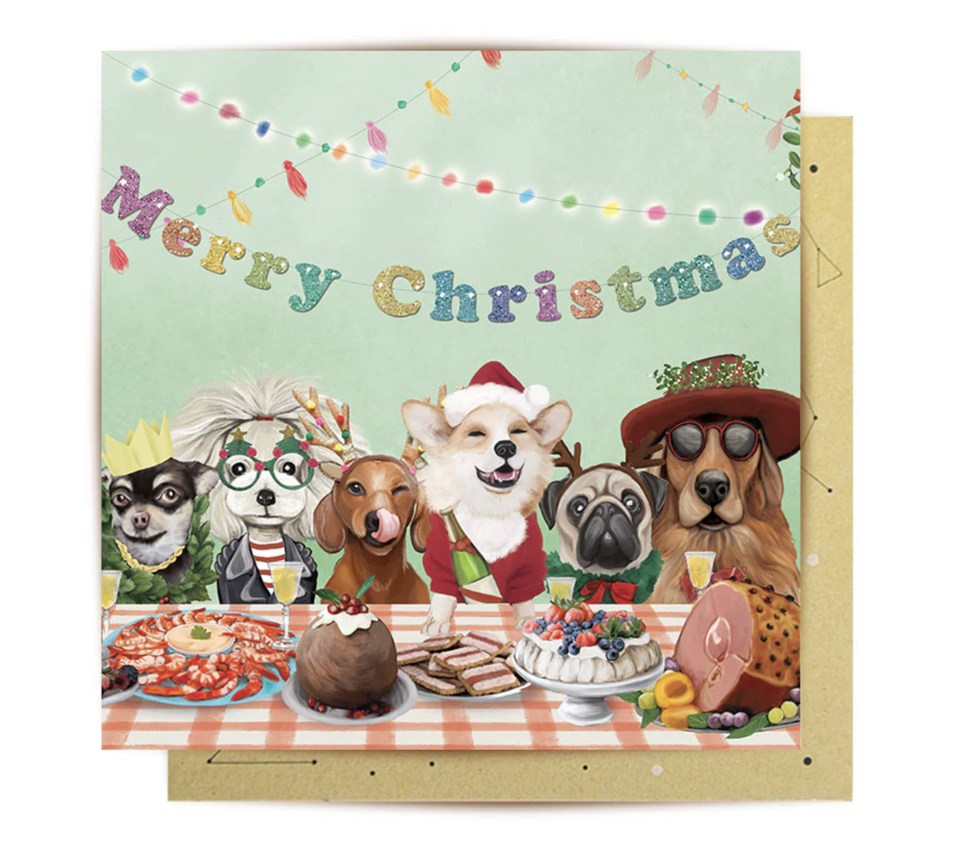 La La Land Christmas Card - Canine Feast