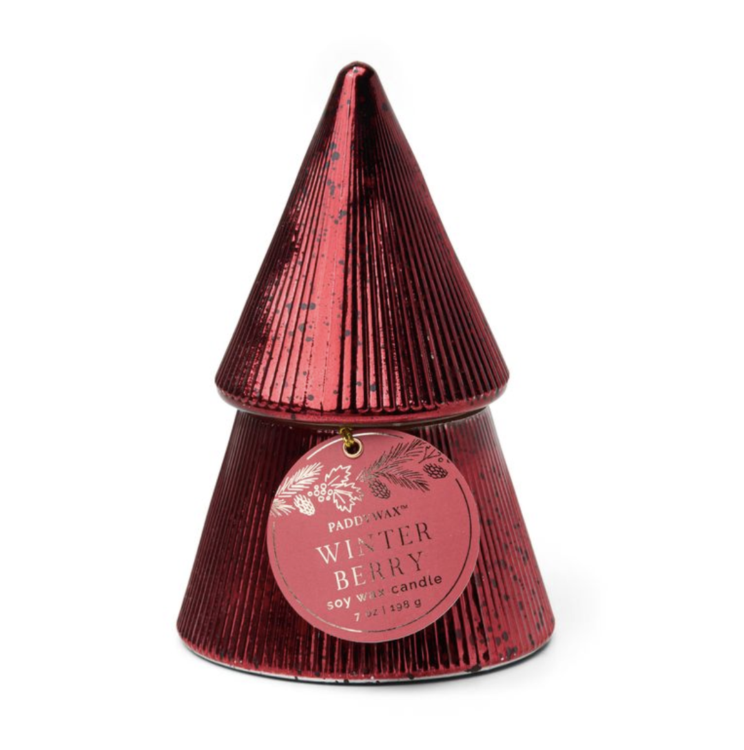Stacked Tree Candle - Winter Berry