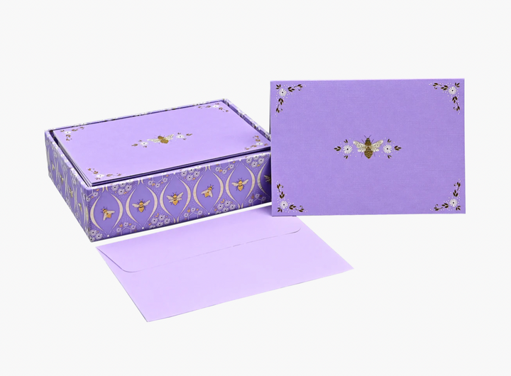 Boxed Everyday Note Cards - Florentine Bee
