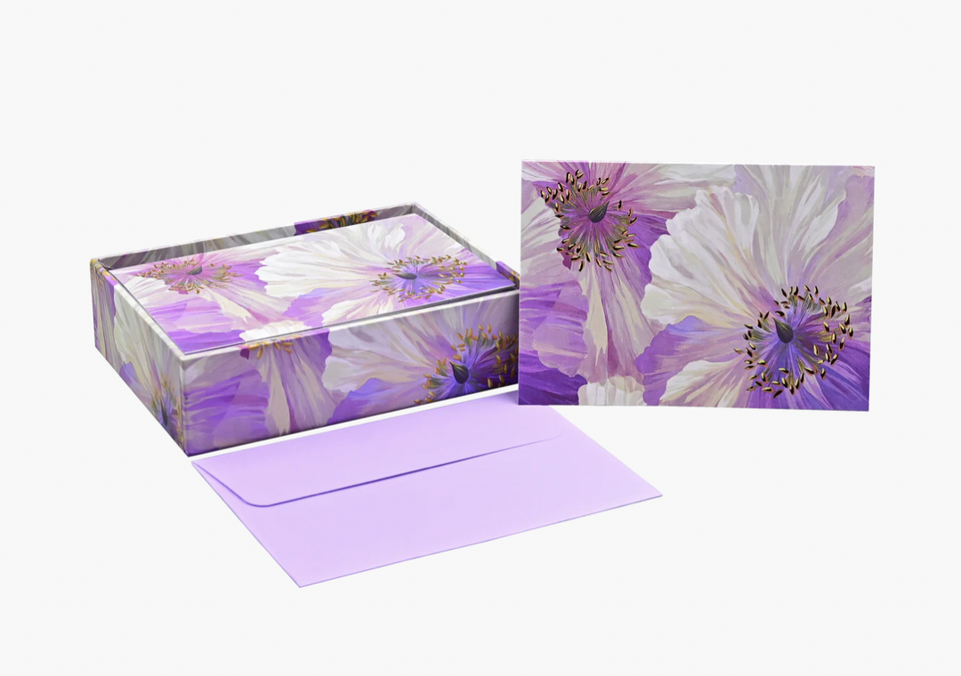 Boxed Everyday Note Cards - Poppies In Bloom