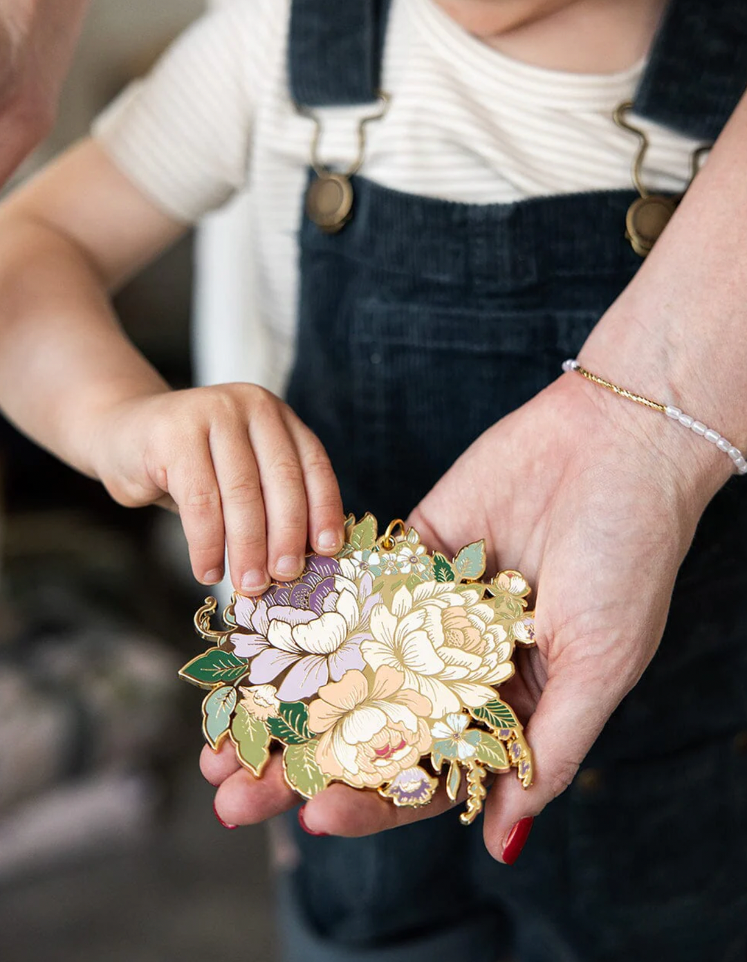 Enamel Christmas Ornament - Flower