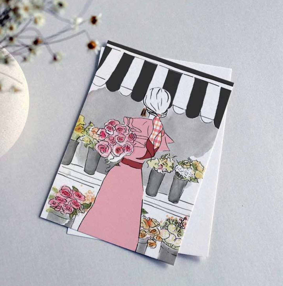 Susan Kerian Card - Flower Shop
