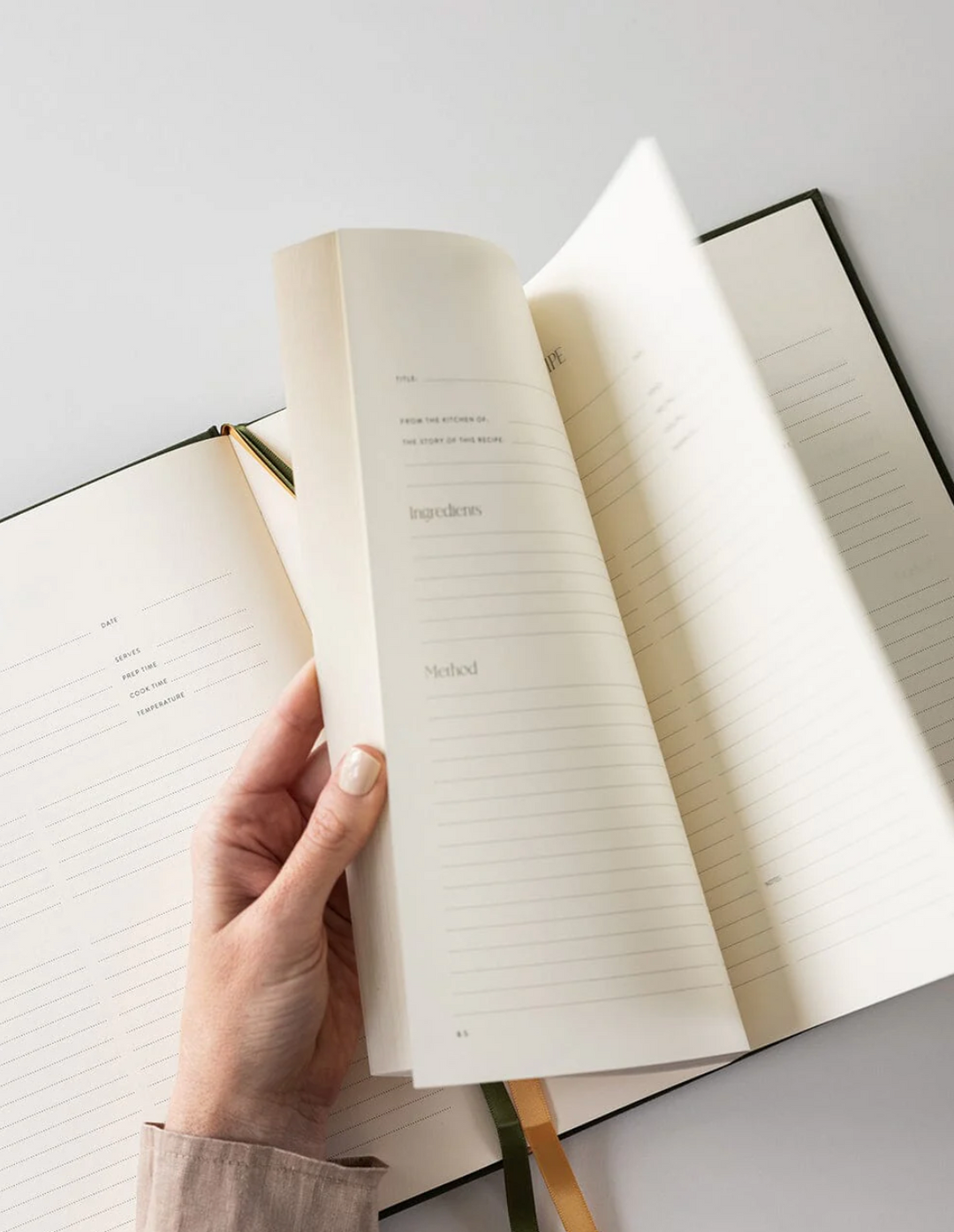 Bespoke Recipe Journal - Basil Green