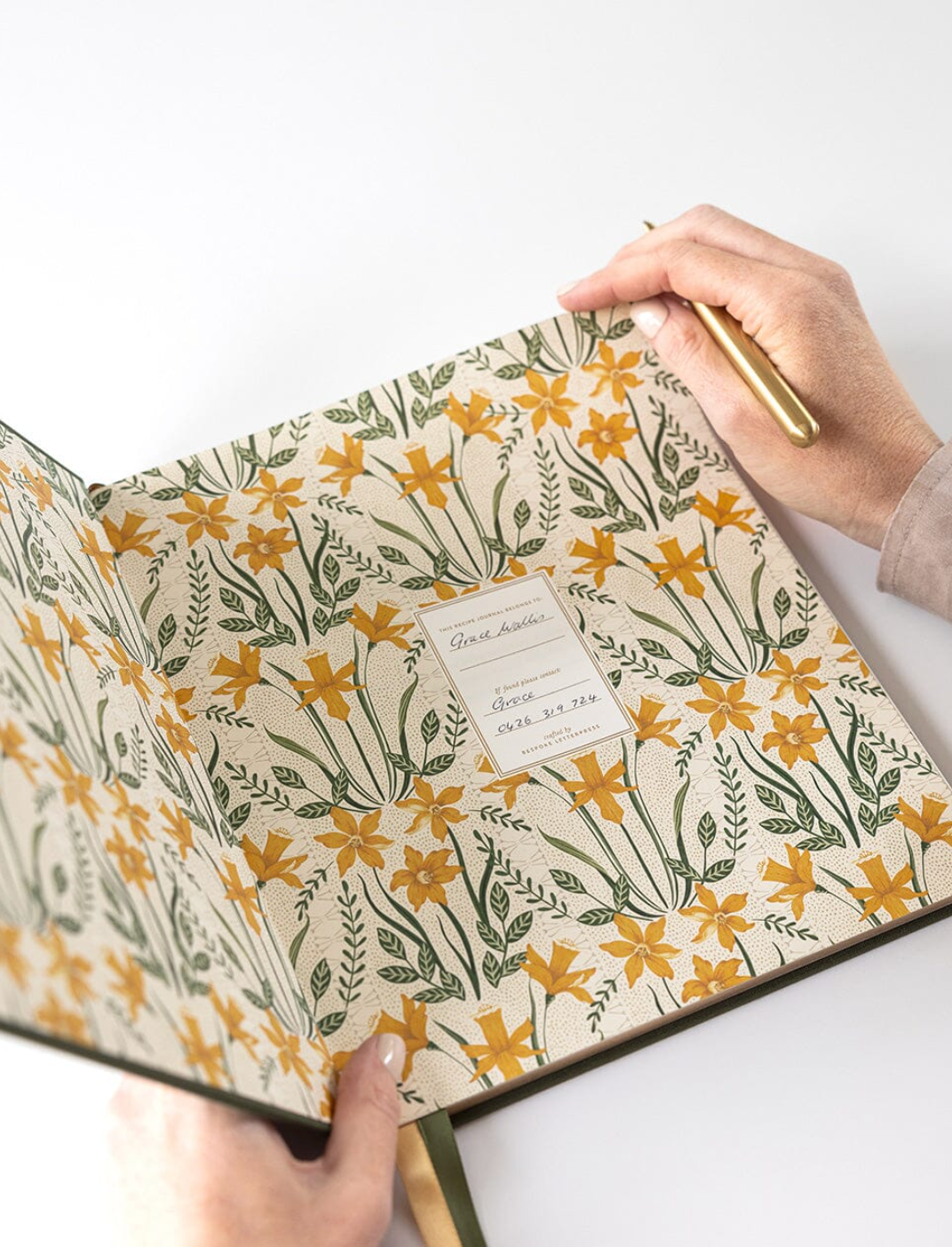 Bespoke Recipe Journal - Basil Green