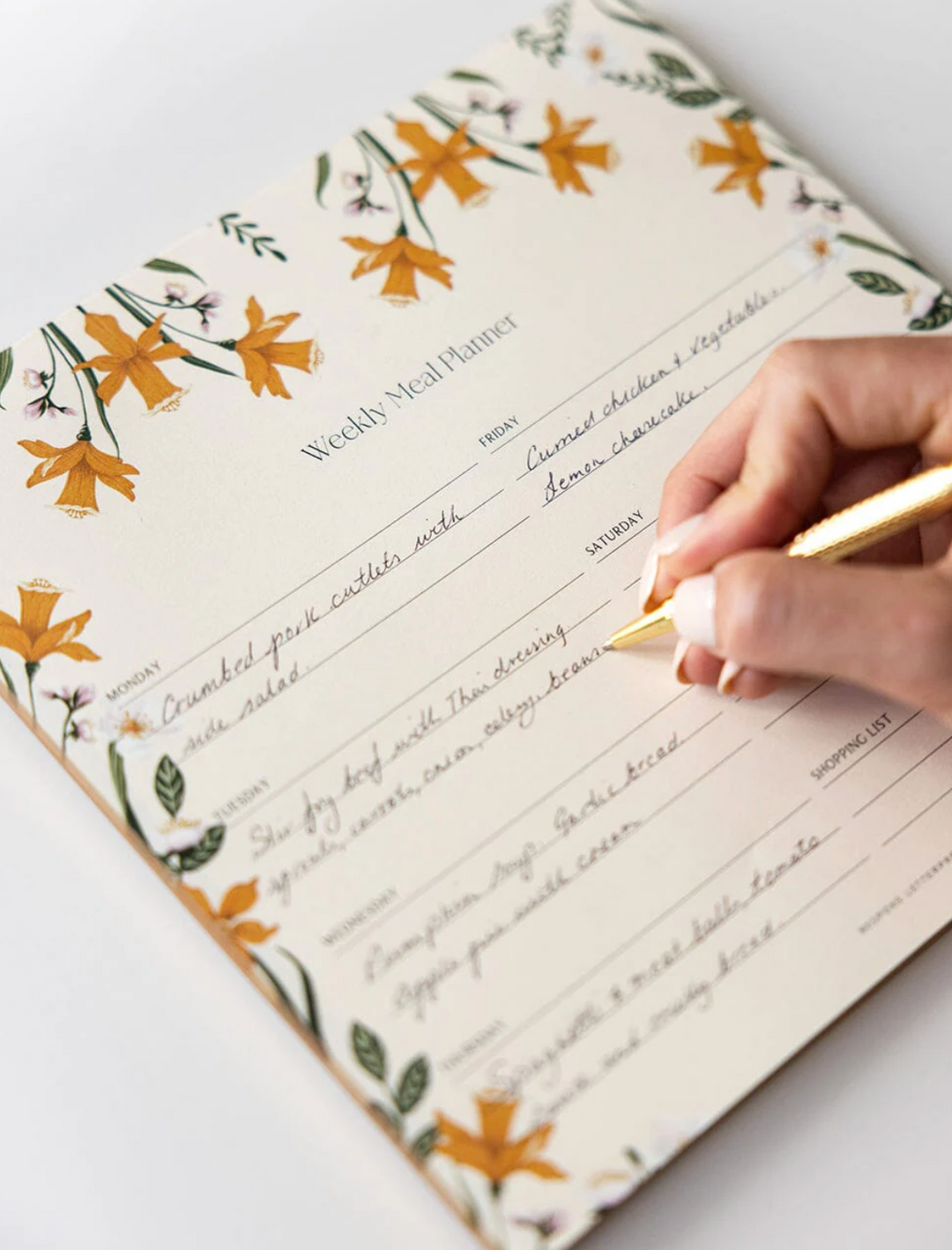 Bespoke Meal Planner - Daffodil