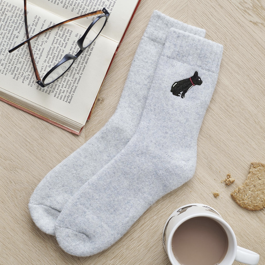 Sweet William Wool Socks - French Bulldog