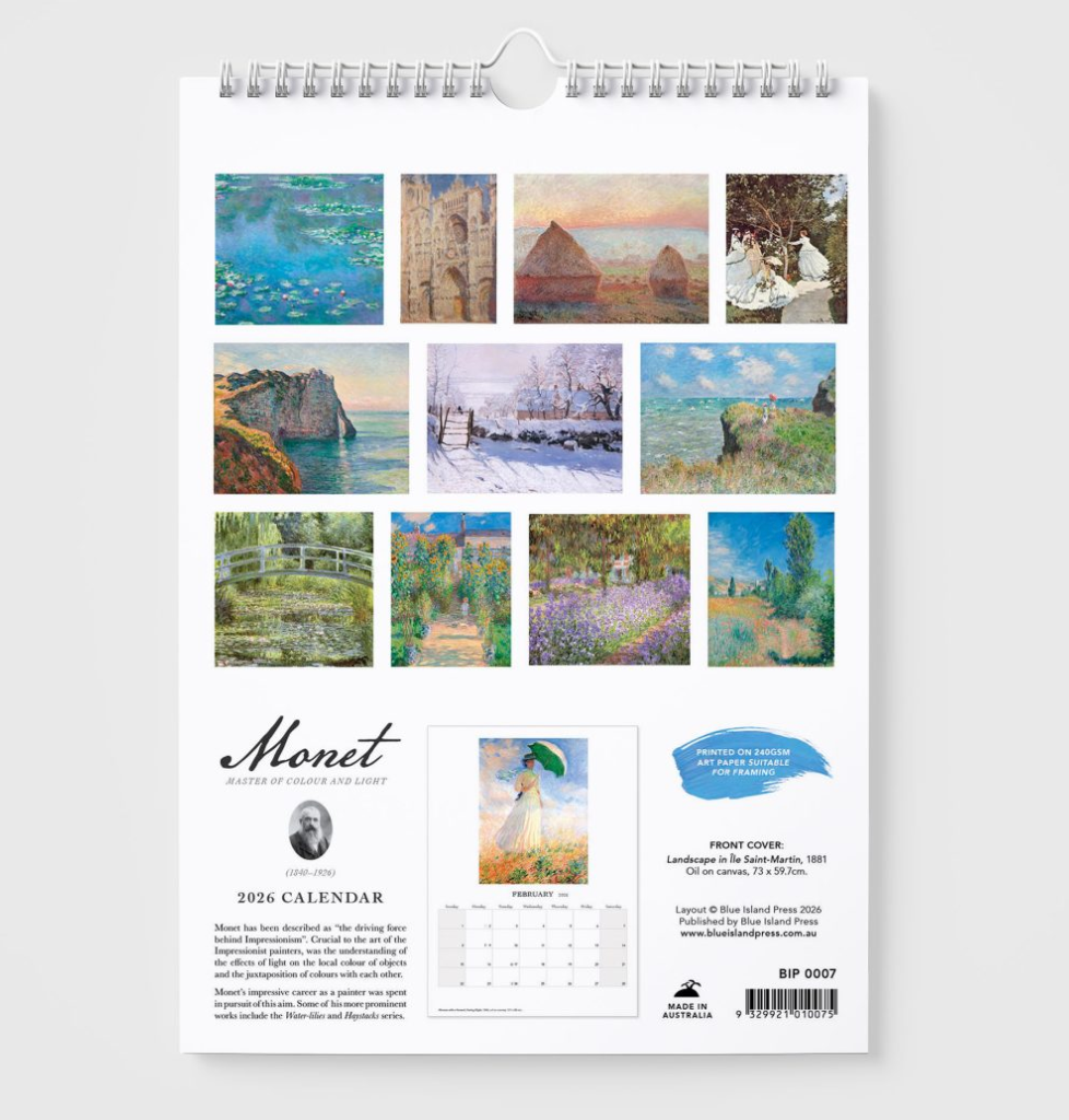 BIP 2026 Wall Calendar - Monet