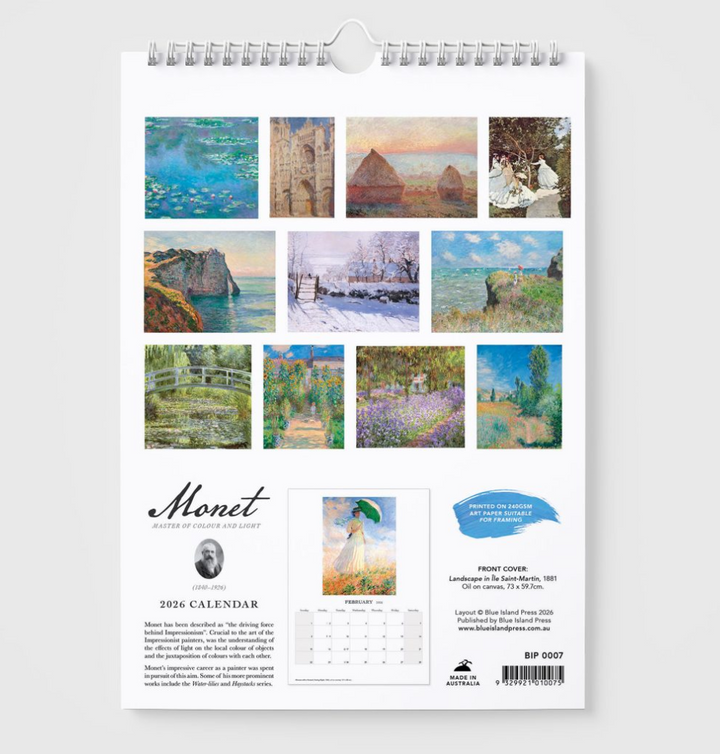 BIP 2026 Wall Calendar - Monet
