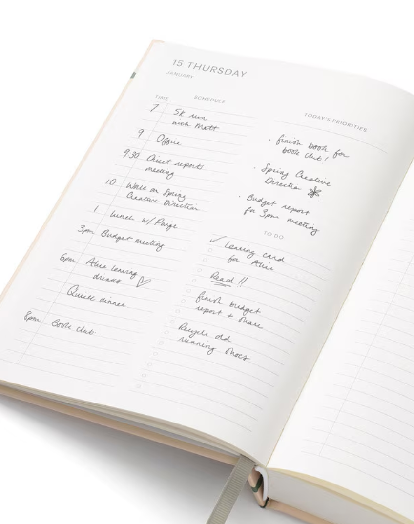 Papier 2026 Daily Diary - Quilted Daydreams Bright Blue