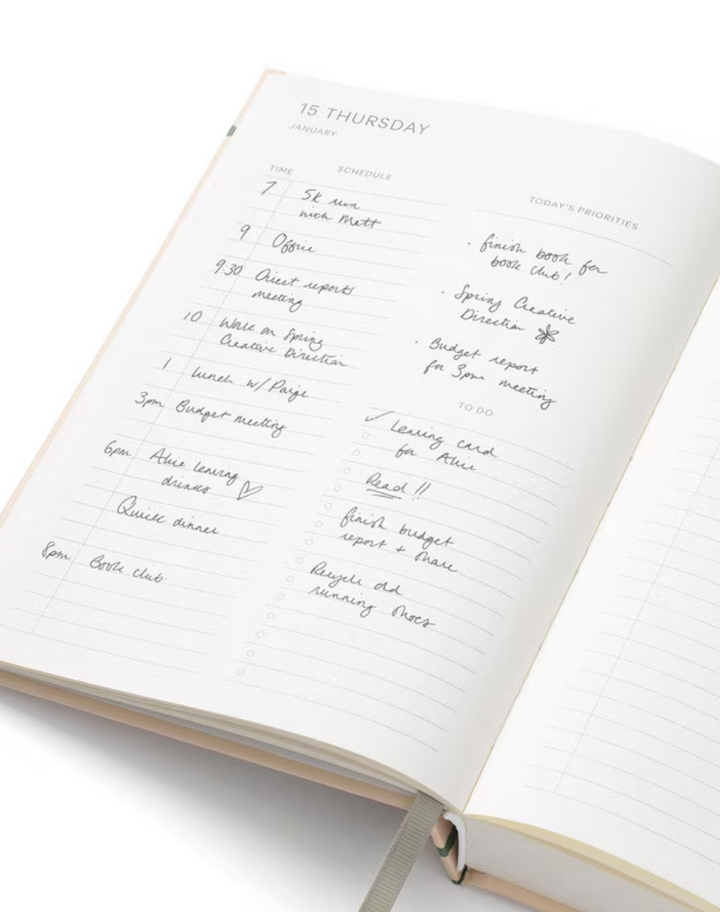 Papier 2026 Daily Diary - Quilted Daydreams Bright Blue