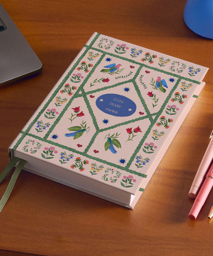 Papier 2026 Daily Diary - Quilted Daydreams Bright Blue