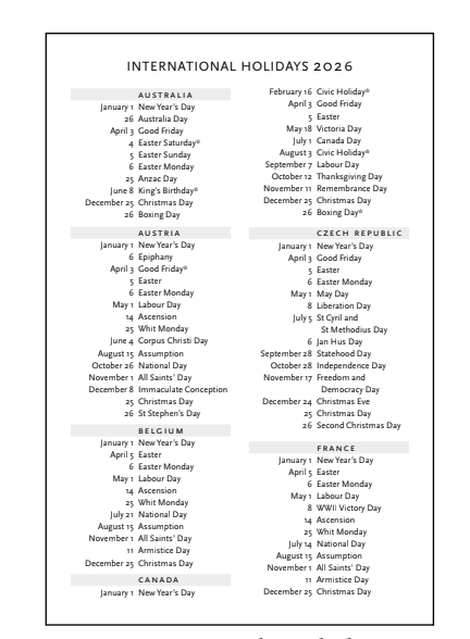 2026 Firebird, Maxi, Horizontal, Flexi, Weekly Diary