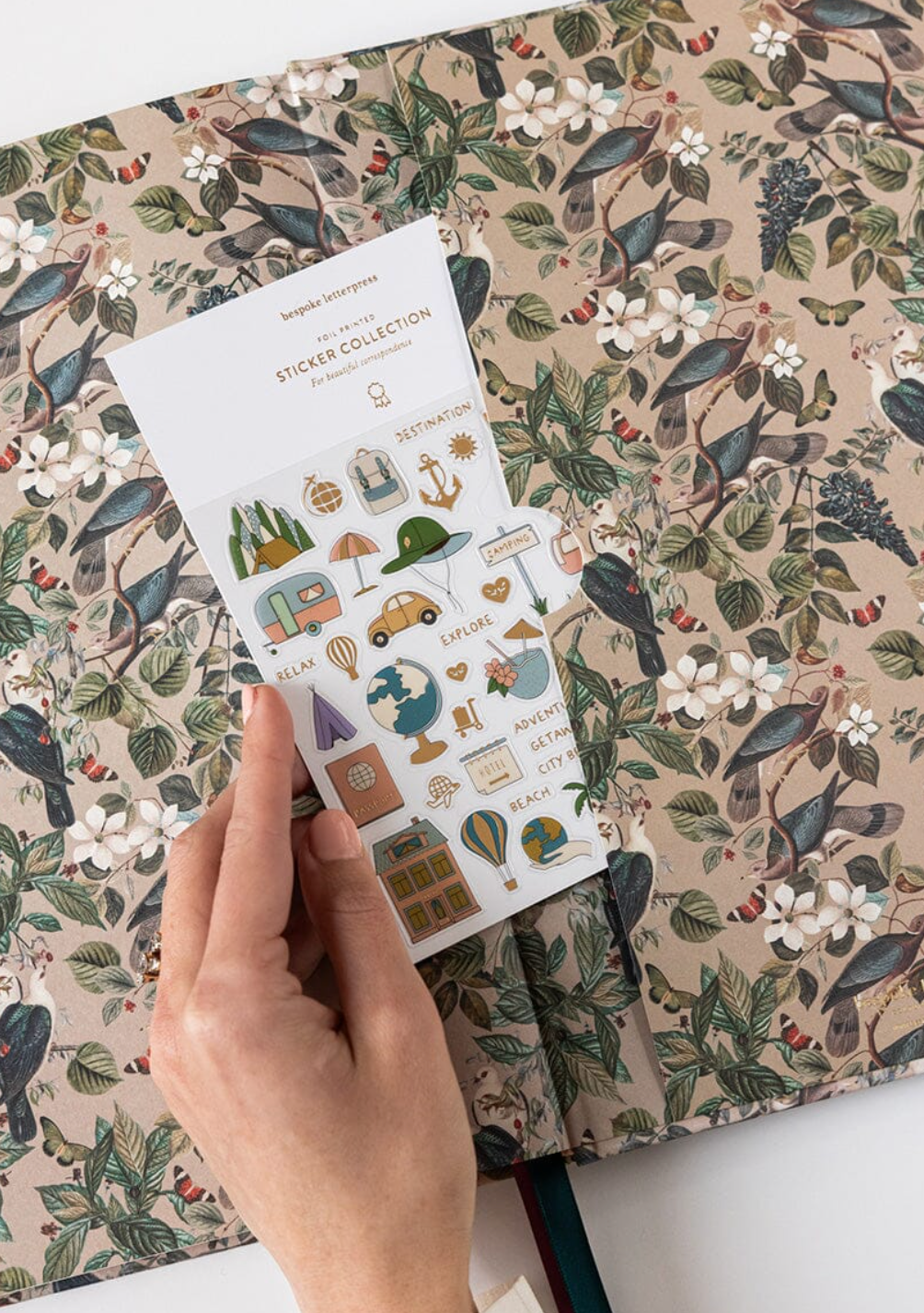 Bespoke 2026 Desktop A4 Linen Bound Planner - Botanical Grove