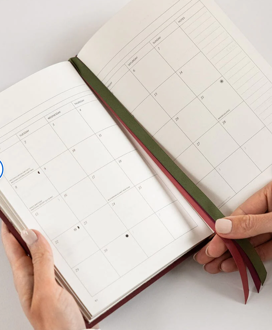 Bespoke 2026 Petite Linen Bound Planner - Mulberry