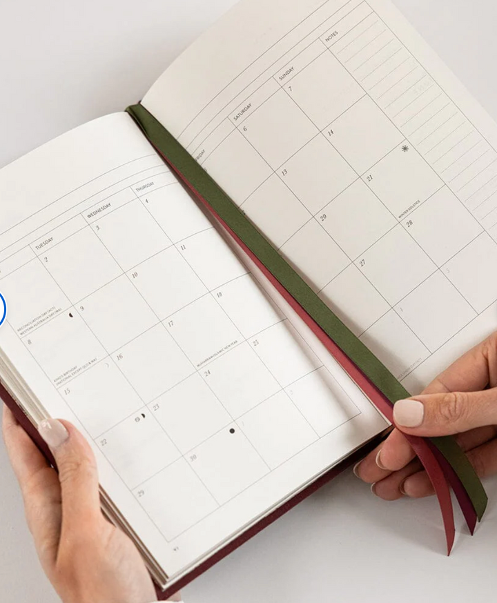 Bespoke 2026 Petite Linen Bound Planner - Mulberry