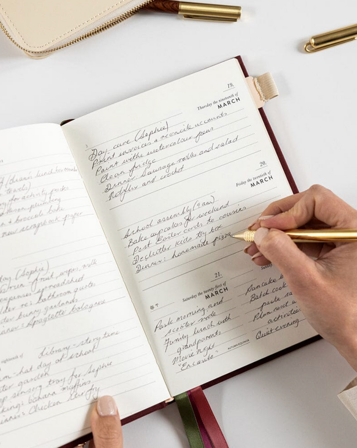 Bespoke 2026 Petite Linen Bound Planner - Mulberry