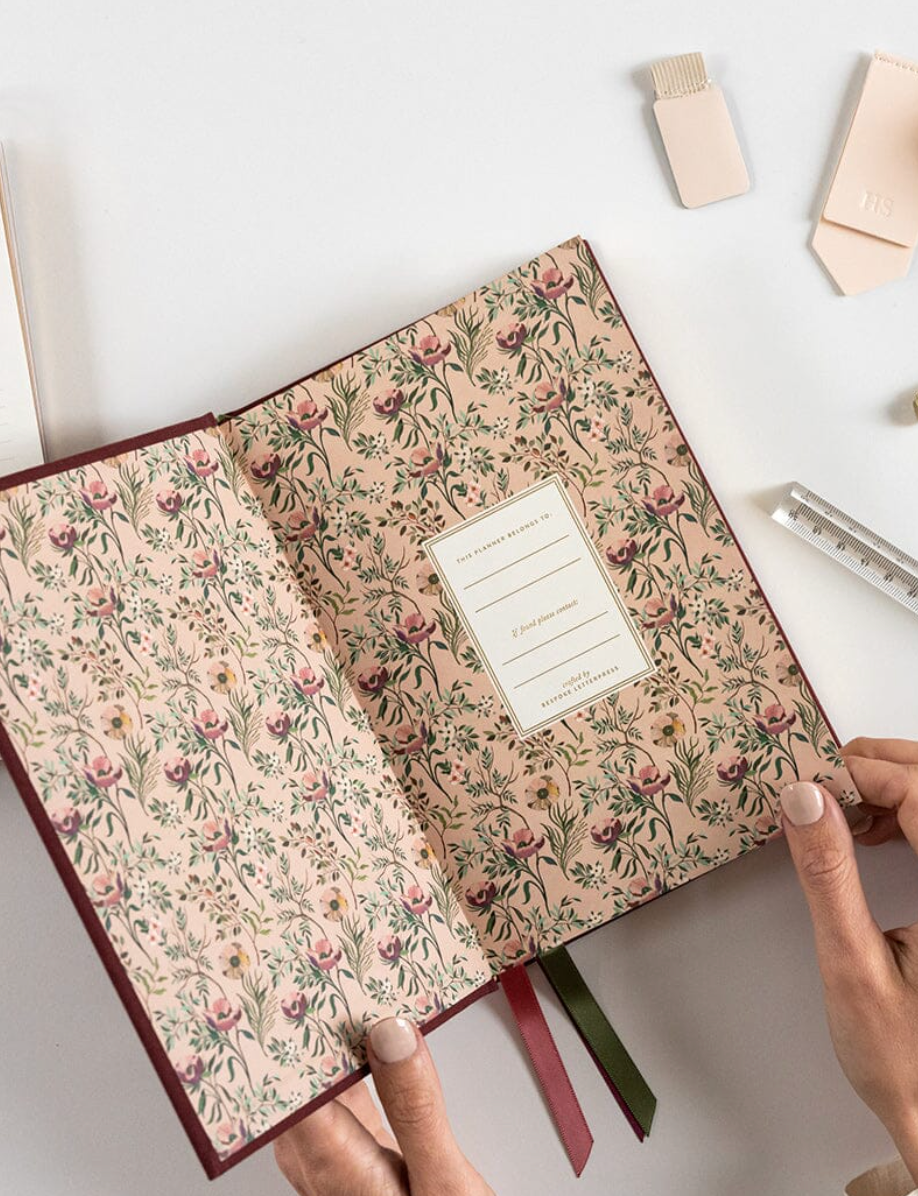 Bespoke 2026 Petite Linen Bound Planner - Mulberry