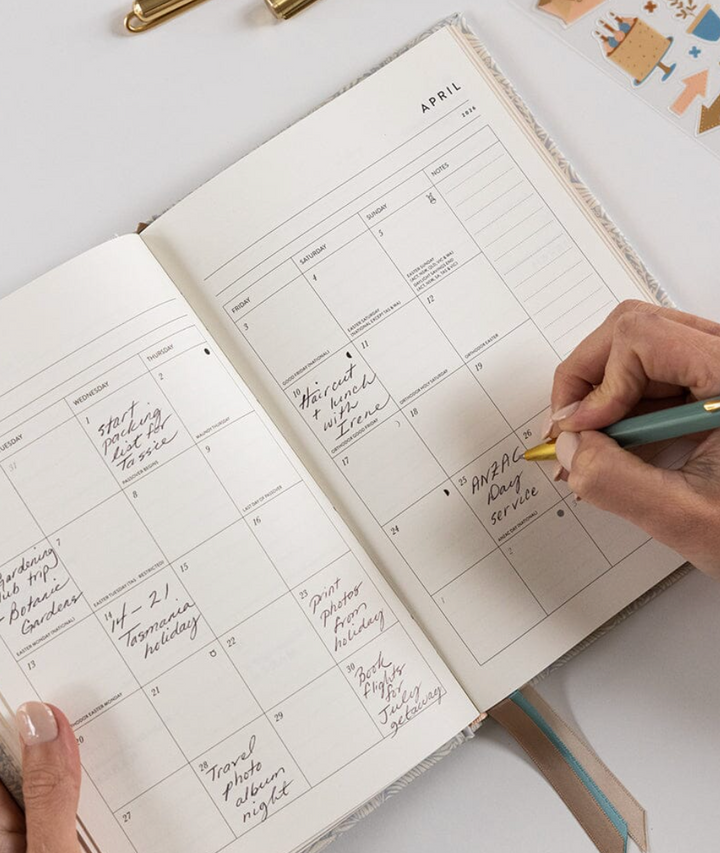 Bespoke 2026 Petite Linen Bound Planner - Dune