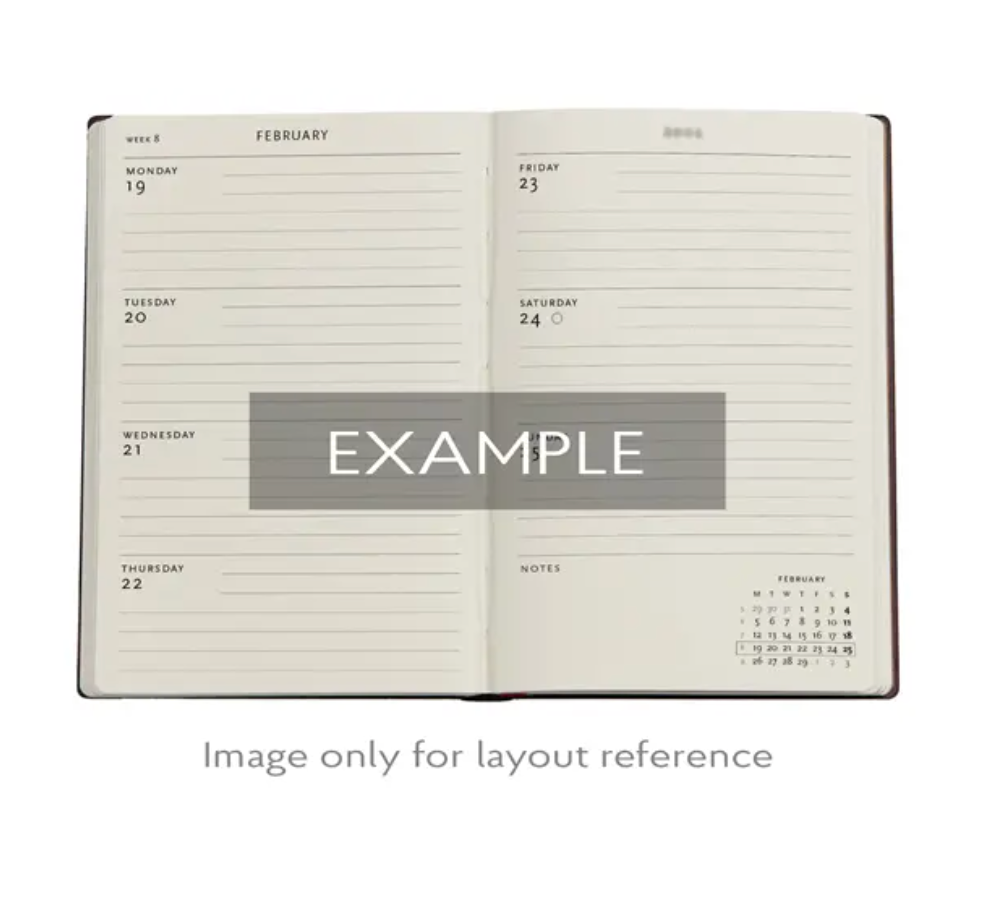 2026 Gaudi's Sun, Midi, Horizontal, Hardcover Weekly Diary