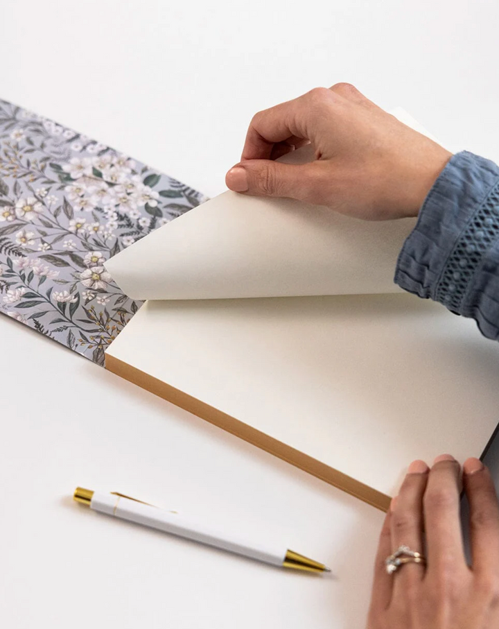 Bespoke Notepad Desktop Jotter - Ivory Garden