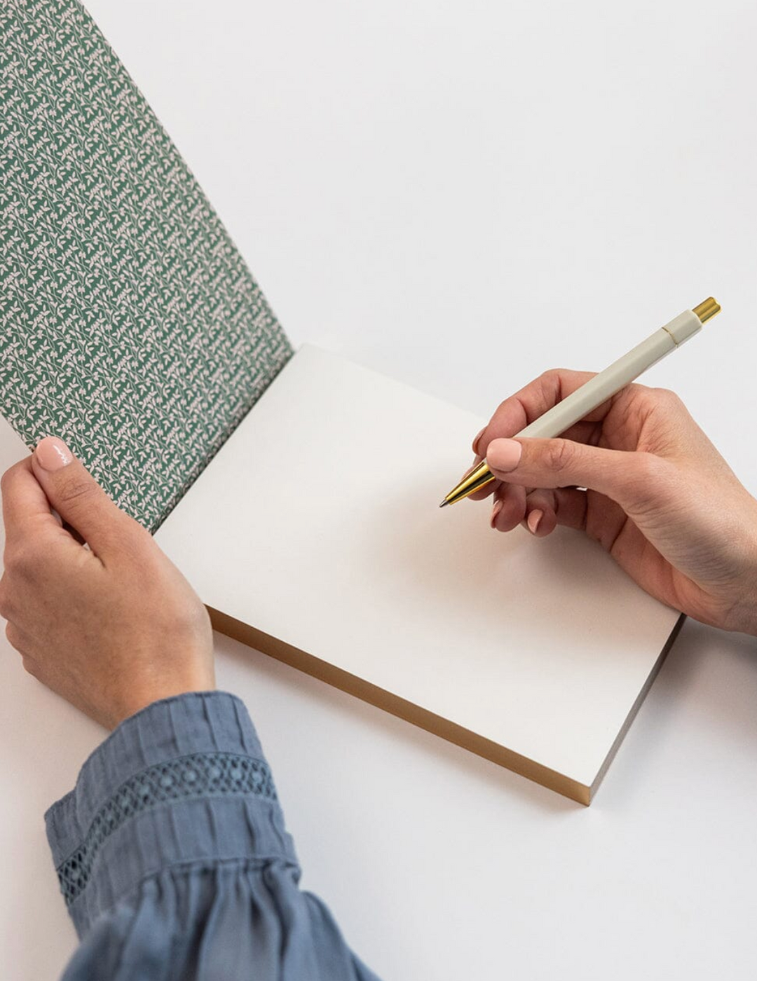 Bespoke Notepad Desktop Jotter - Finch Bramble