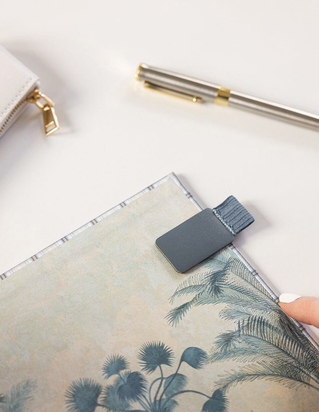 Bespoke Adhesive Rectangle Pen Loop - Denim Blue