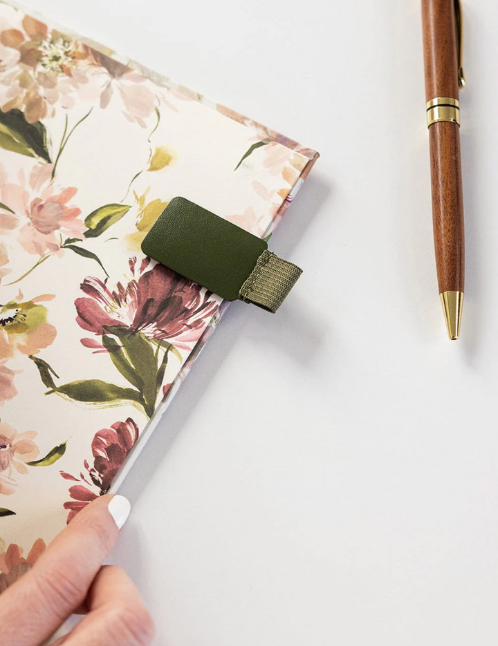 Bespoke Adhesive Rectangle Pen Loop - Olive Green