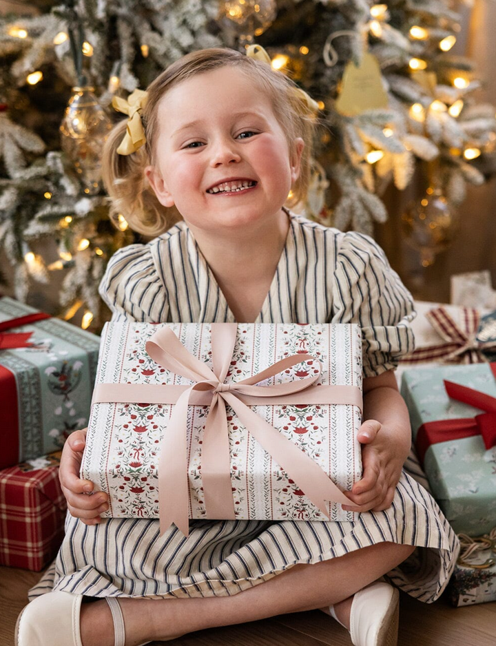 Bespoke Flat Wrap - Holly & Bows & Festive Florals