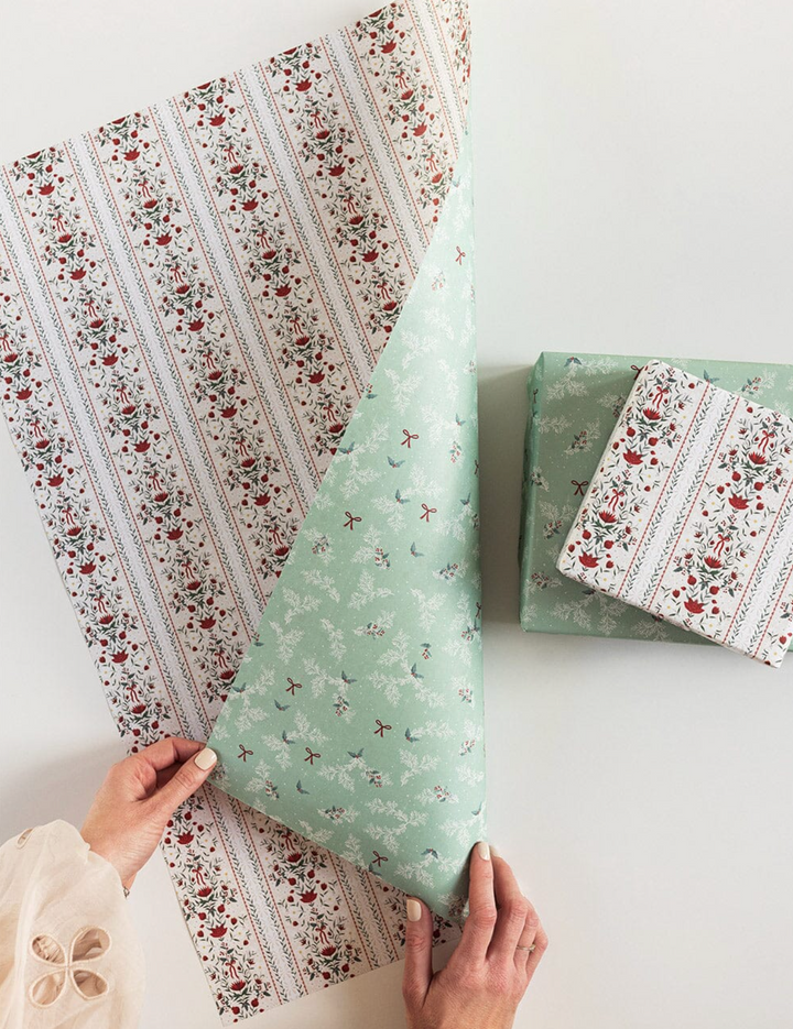 Bespoke Flat Wrap - Holly & Bows & Festive Florals