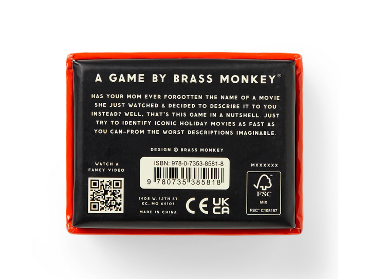 Brass Monkey Game - Poorly Explained Movies Holiday Edition