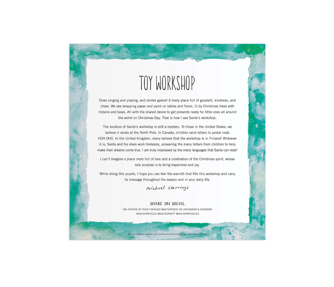 Galison 500 Piece Puzzle - Toy Workshop