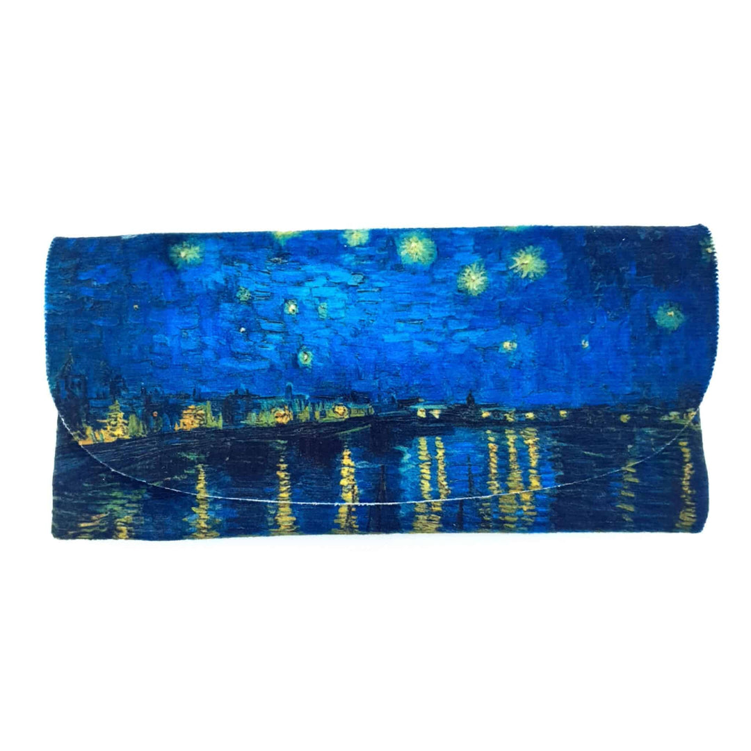 Velour Glasses Case - Starry Night on The Rhone by Vincent Van Gogh